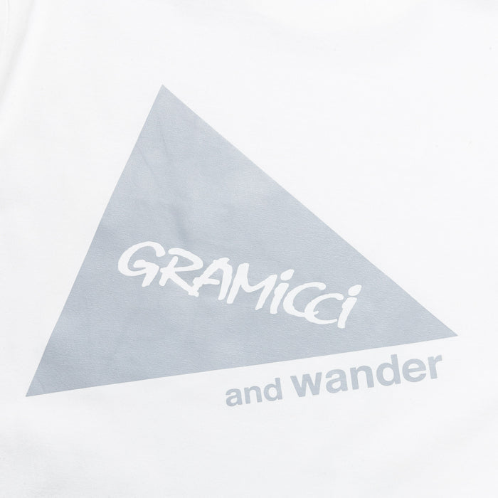 Backprint L/S Tee x and wander - White
