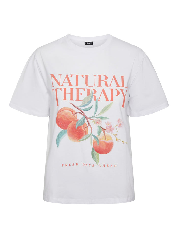 BANDA PRINT T-SHIRT (BRIGHT WHITE/ NATURAL THERAPY)