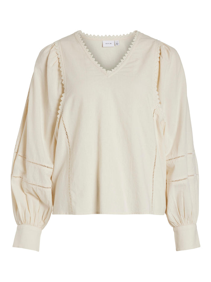 BELIN V-NECK TOP (BIRCH)