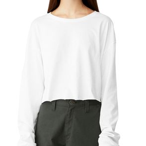 Bella + Canvas Ladies' Cropped Long-Sleeve T-Shirt