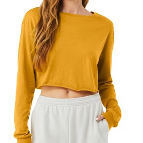 Bella + Canvas Ladies' Cropped Long-Sleeve T-Shirt