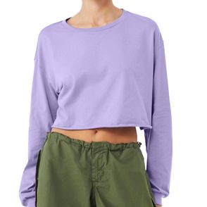 Bella + Canvas Ladies' Cropped Long-Sleeve T-Shirt