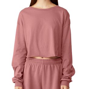 Bella + Canvas Ladies' Cropped Long-Sleeve T-Shirt