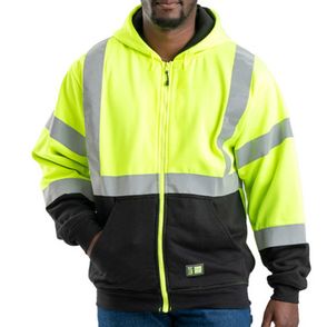 Berne Hi-Vis Class 3 Color Block Full-Zip Hoodie