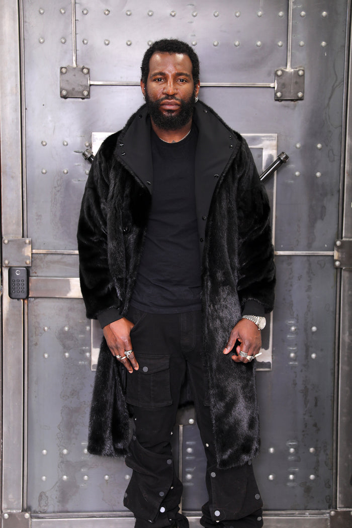 BLACK - 3-in-1 Reversible Full-Skin Mink & Technical Fabric Trench Coat
