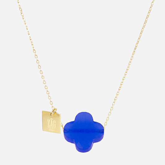 Blue Clover Gold Necklace
