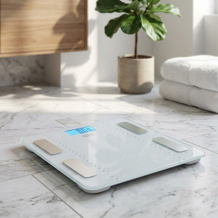 Bluetooth Smart Scale Body Weight Fat Water Muscle Bone Large LCD
