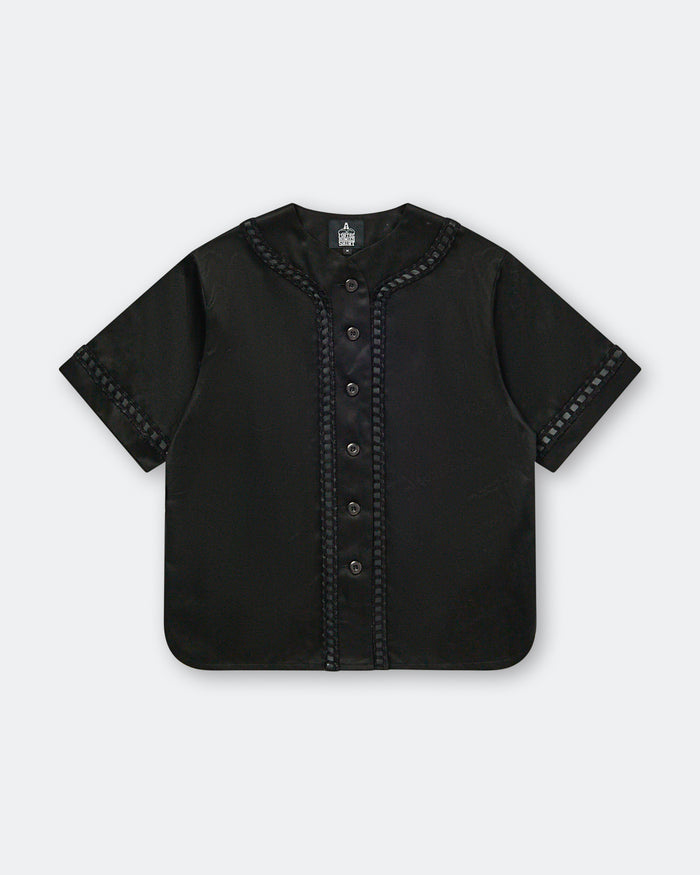 Braided Baseball Shirt - Black