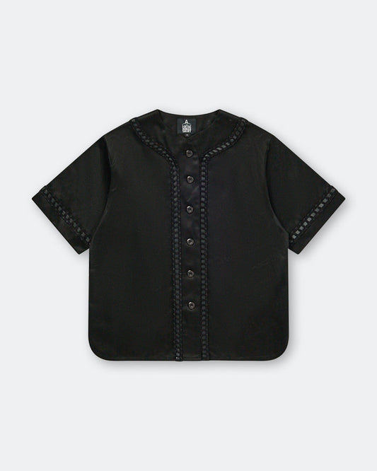 Braided Baseball Shirt - Black