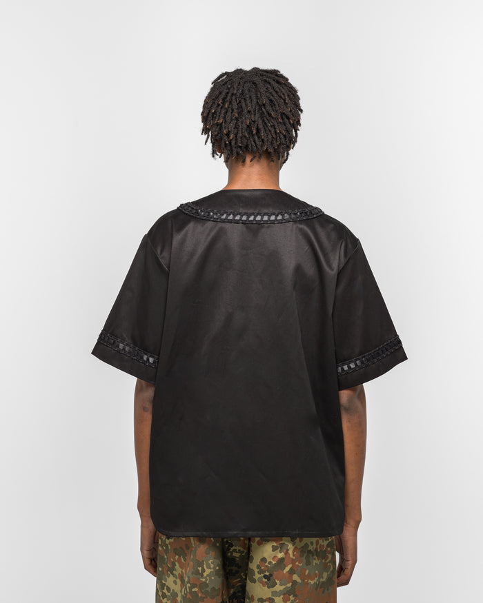 Braided Baseball Shirt - Black