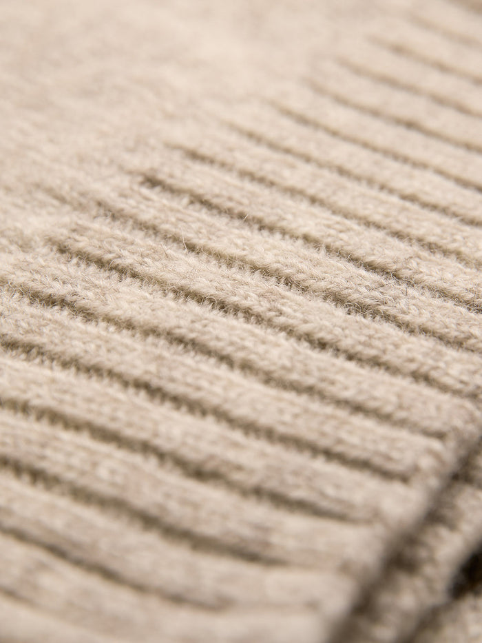 British Wool Chevron Yoke Cardigan
