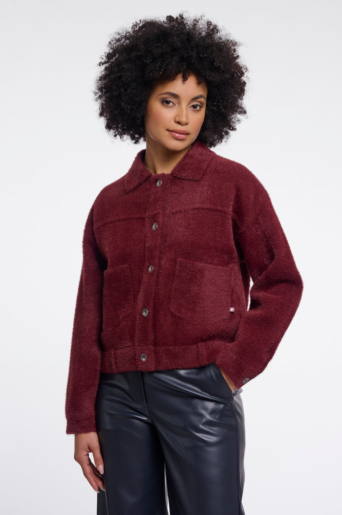 Bubbly Boxy Jacket Sangria