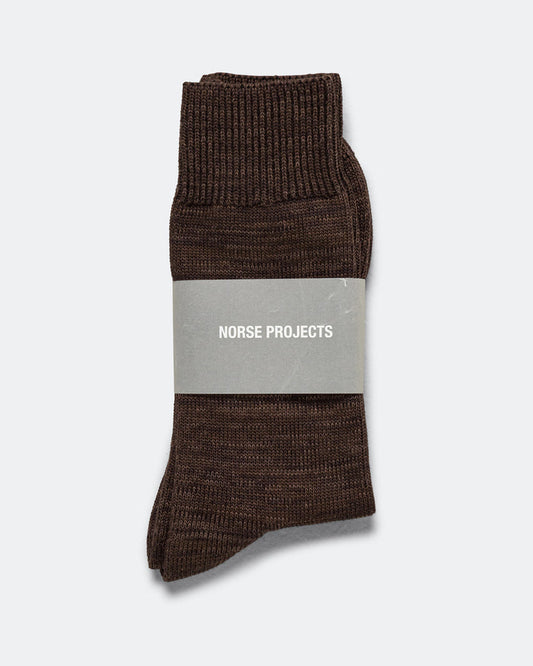 Bykle Heavy Cotton Twist Sock - Delicioso Brown
