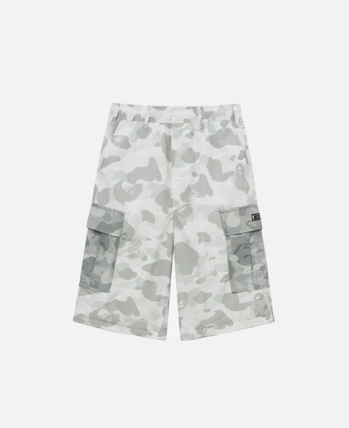 Camo Detachable Relaxed Fit Cargo Pants (Grey)