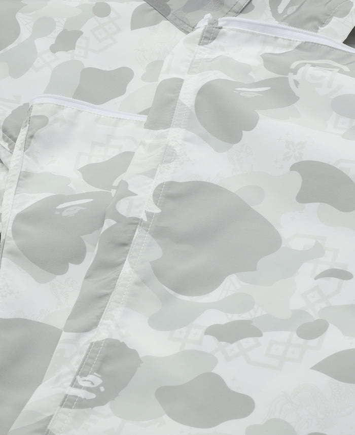 Camo Detachable Relaxed Fit Cargo Pants (Grey)