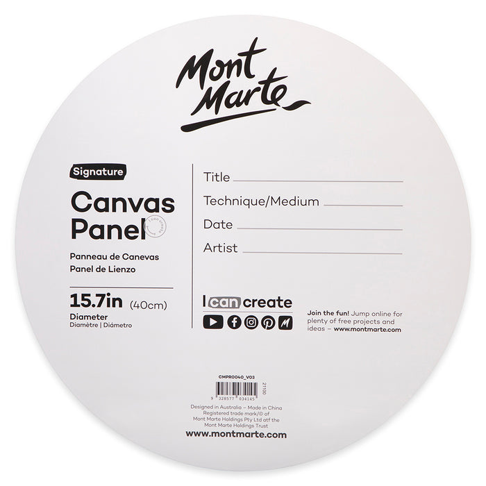 Canvas Panel Round Signature 1pc 40cm (15.7in)