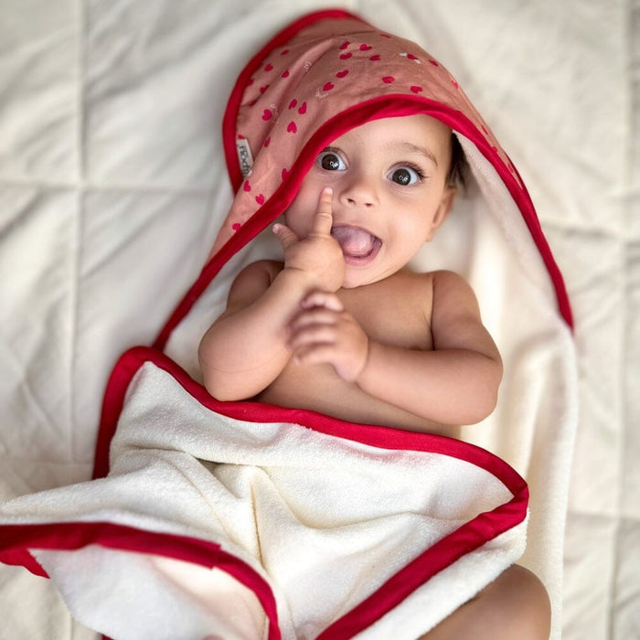 Cape de bain bébé fille - Amour Cape de bain MELLIPOU