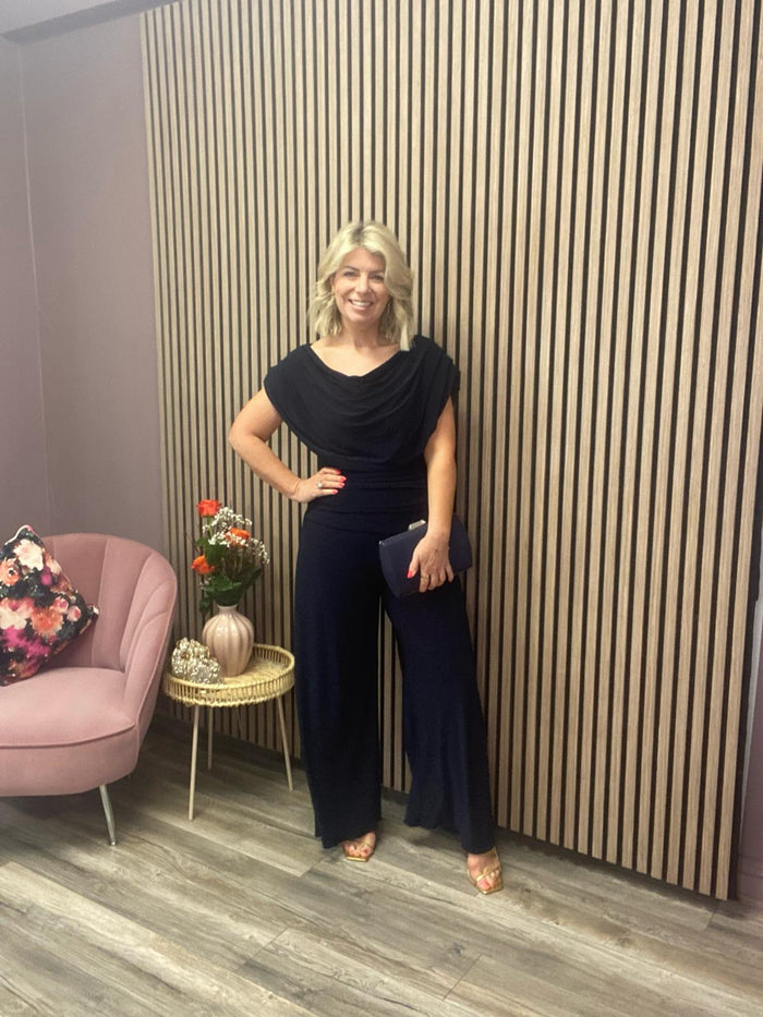 CARBON JERSEY JUMPSUIT (NAVY)
