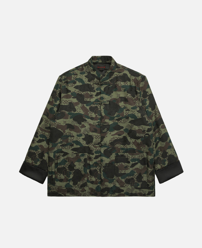 Chinese Silk Padded Jacket (Green)