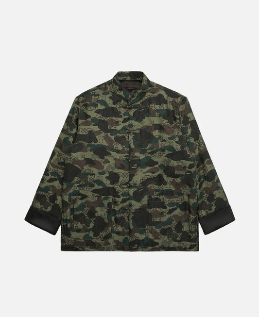 Chinese Silk Padded Jacket (Green)