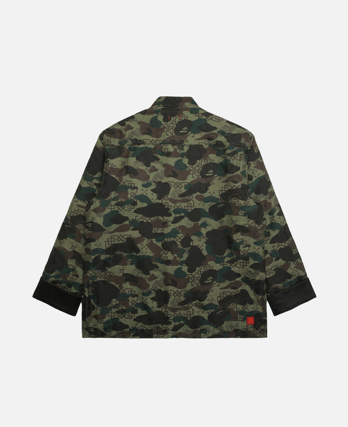 Chinese Silk Padded Jacket (Green)