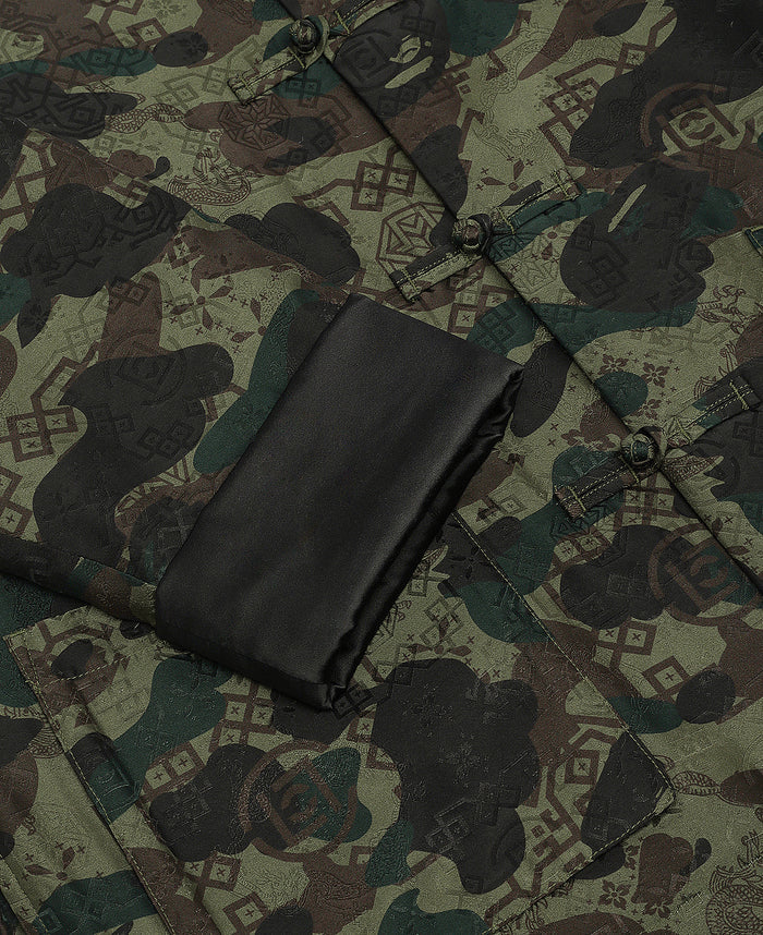 Chinese Silk Padded Jacket (Green)