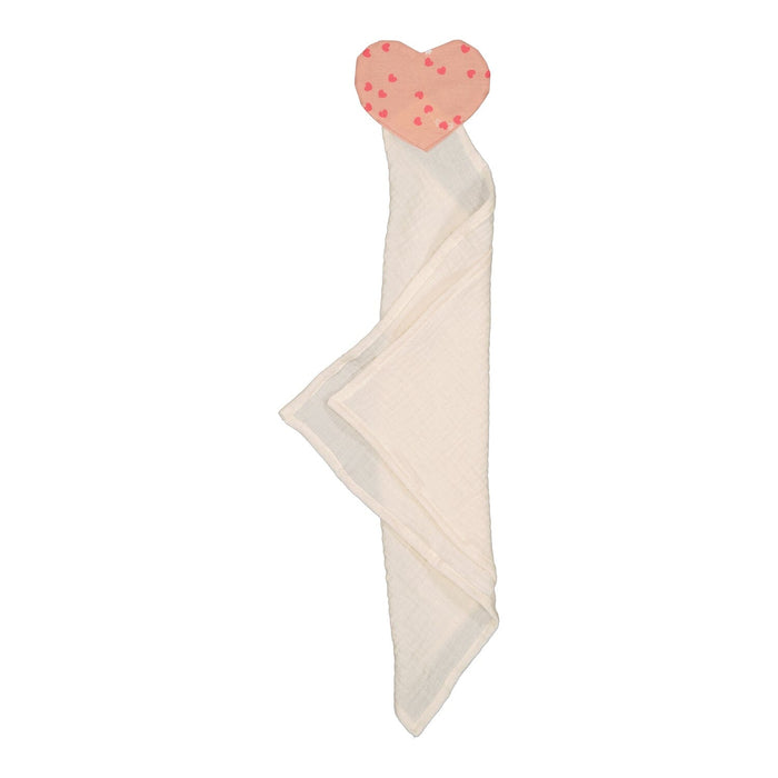 Doudou lange avec son petit coeur - Amour doudou lange MELLIPOU