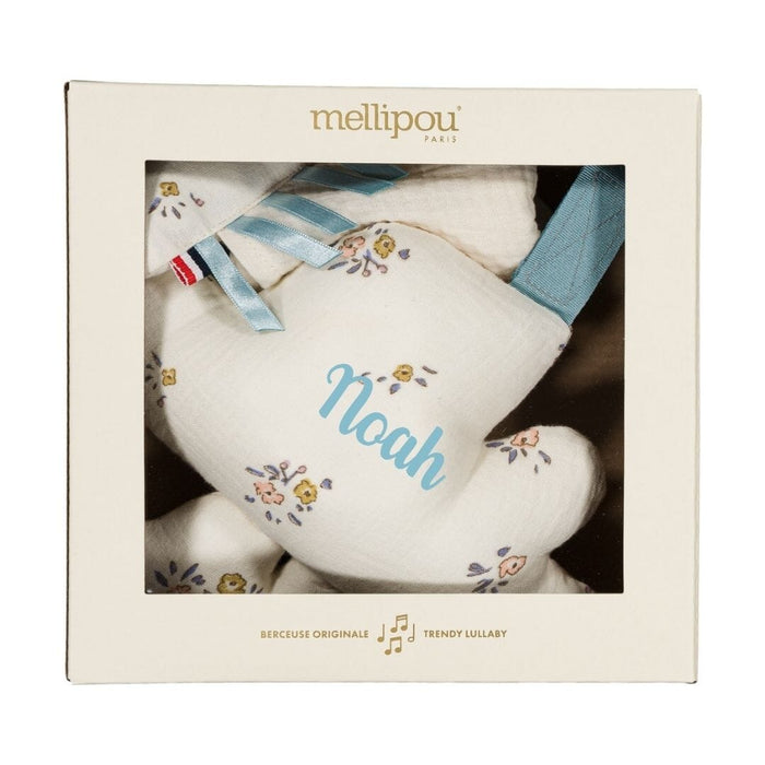 Coffret naissance doudou et coussin musical - Angèle coffret naissance classique MELLIPOU