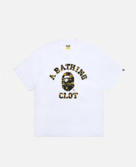 College Relaxed Fit  T-Shirt (White)