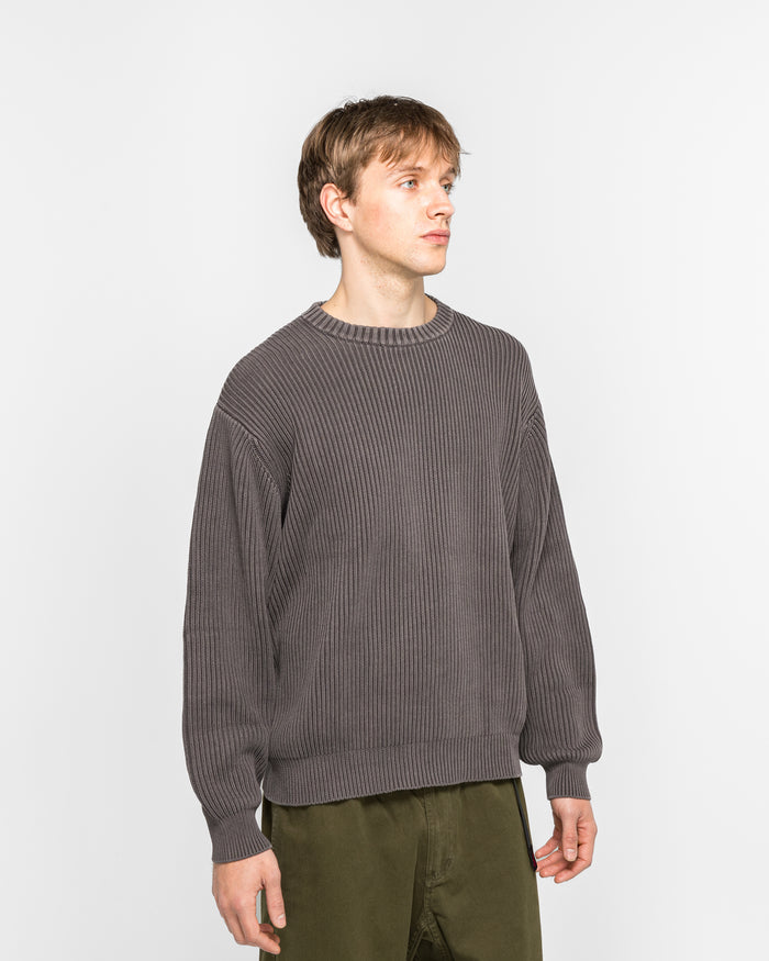 Cotton Knit Sweater - Grey