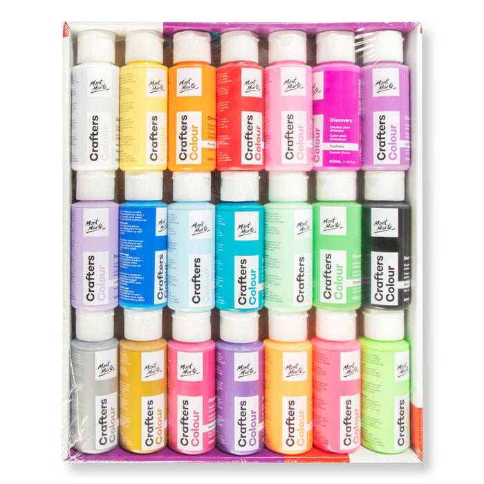 Crafters Colour Discovery Paint Set 21pc x 60ml