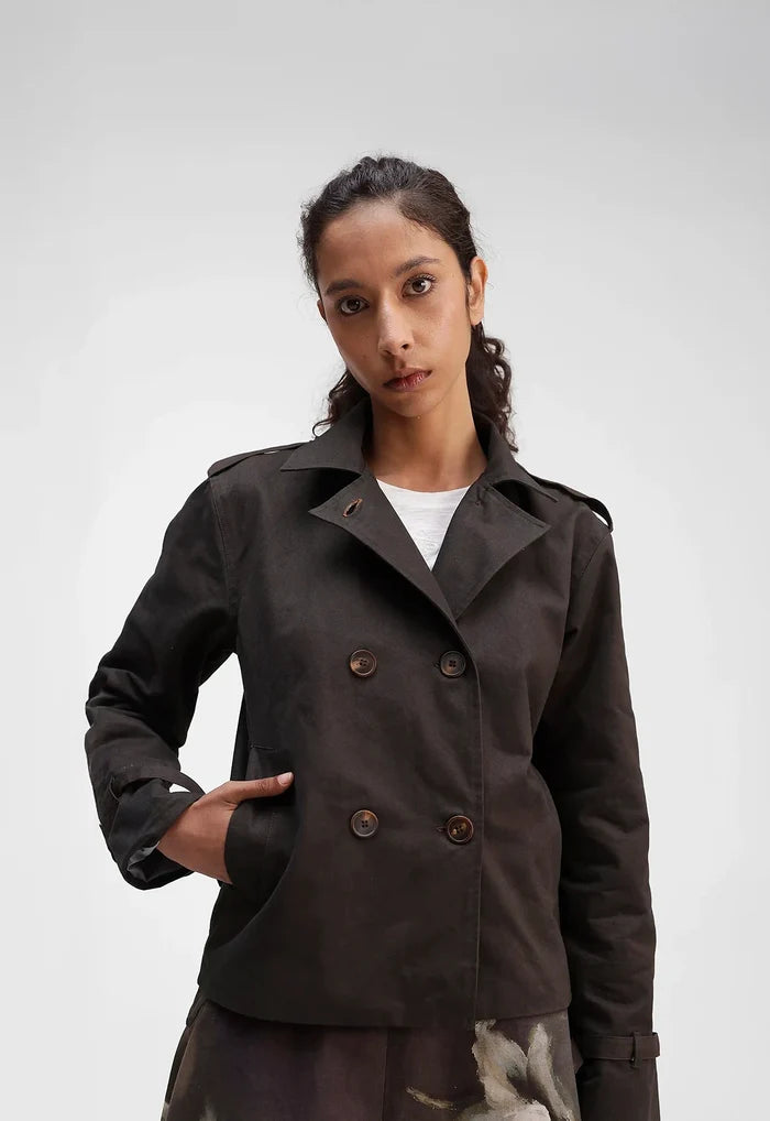 Cropped Trench Coat