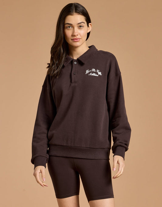 Daily Collared Sweatshirt in Mocha Bean