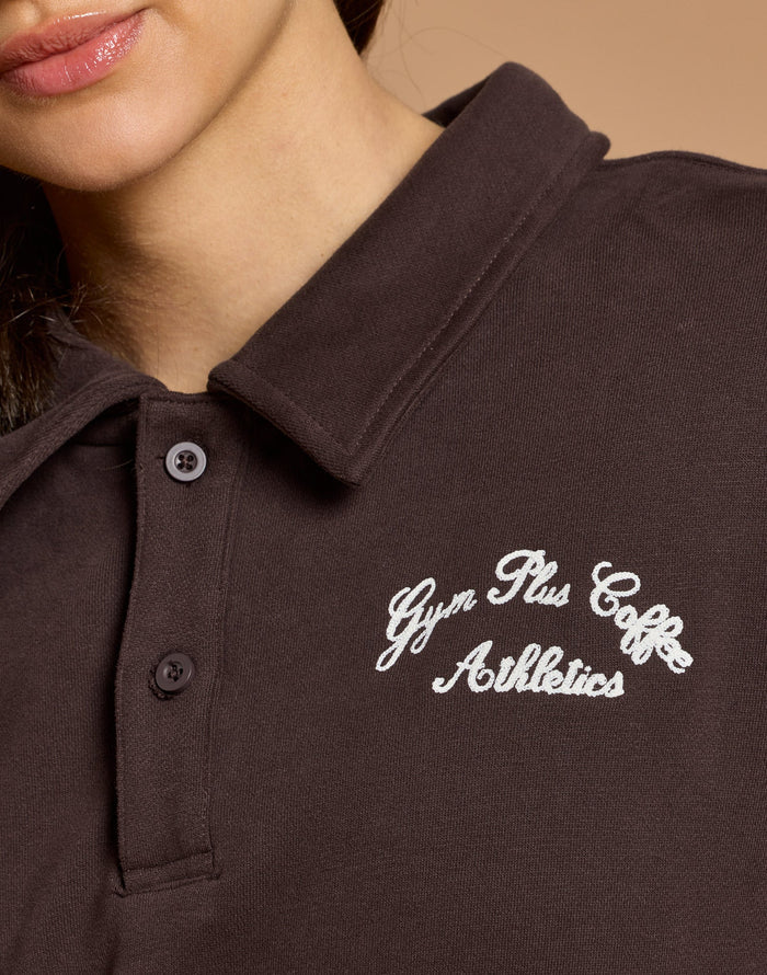 Daily Collared Sweatshirt in Mocha Bean