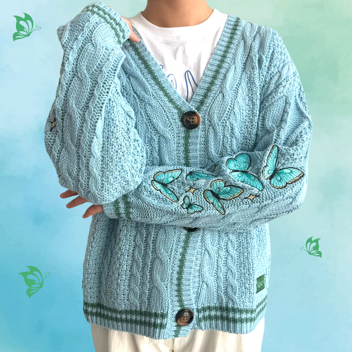 Debut Cardigan: Blue Butterfly Edition 🦋