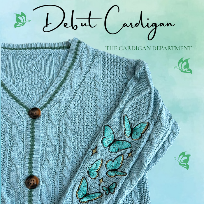 Debut Cardigan: Blue Butterfly Edition 🦋