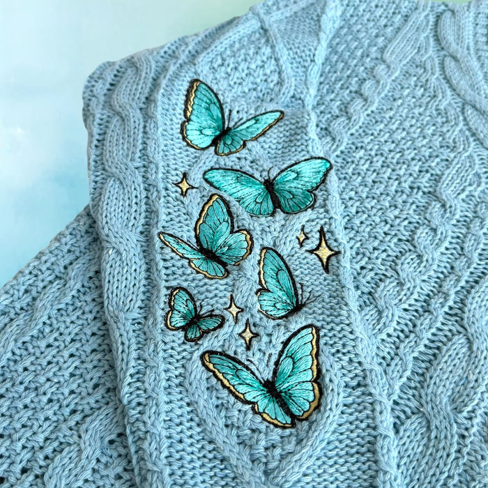 Debut Cardigan: Blue Butterfly Edition 🦋