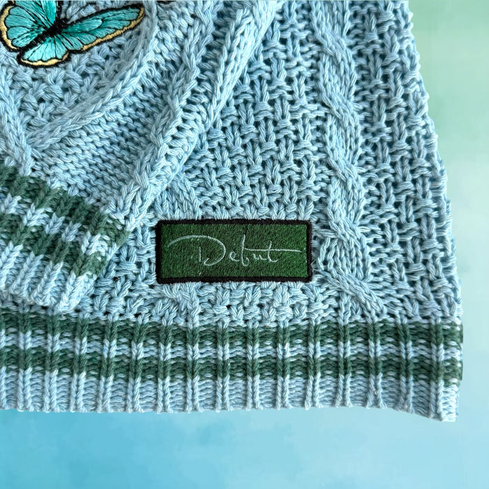 Debut Cardigan: Blue Butterfly Edition 🦋