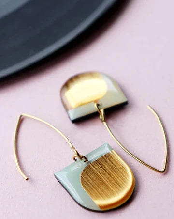 DEE (light blue and gold) Earrings