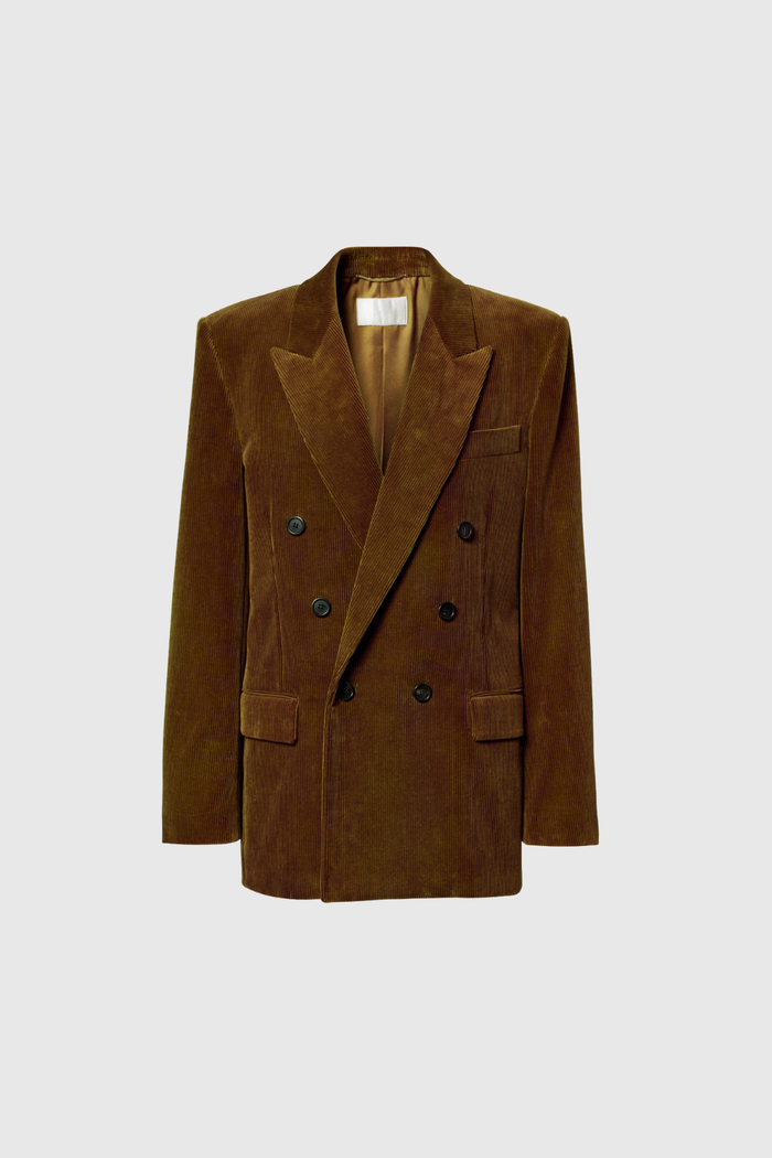 Derya Double Breasted Corduroy Blazer