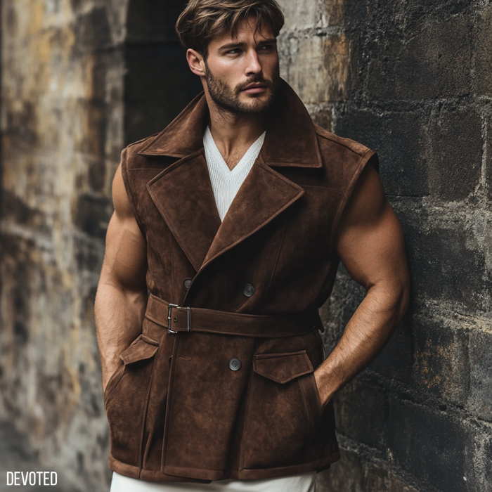 Destroyer Coat Brown - Nappa Suede