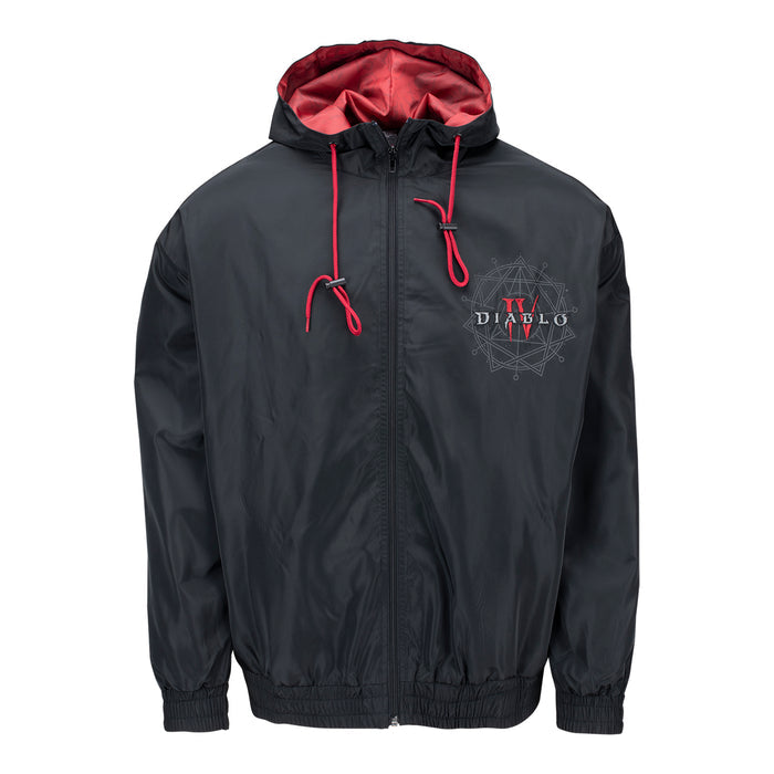 Diablo IV Windbreaker Black Jacket - Front View
