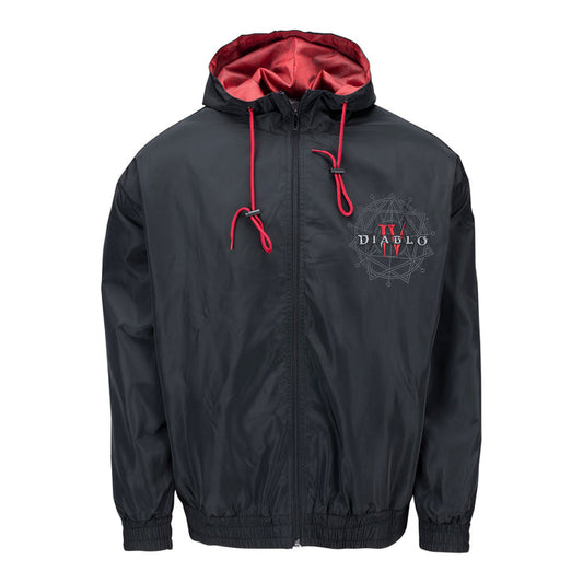 Diablo IV Windbreaker Black Jacket - Front View