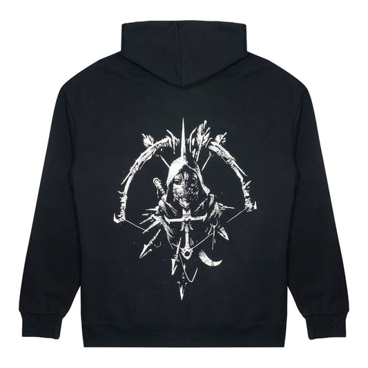 Diablo IV Rogue Sigil Black Zip-Up Hoodie - Back View