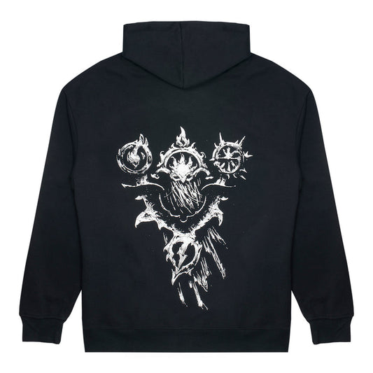 Diablo IV Sorcerer Sigil Black Zip-Up Hoodie - Back View