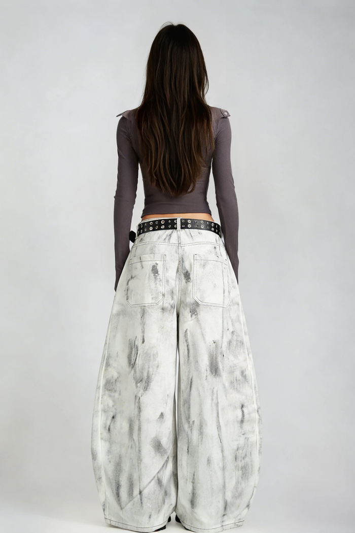 Dijana Asymmetric Print Jeans