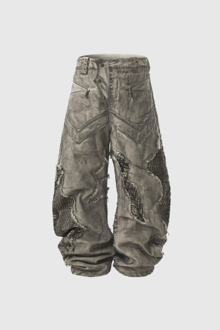 Dima Asymmetric Fringe Jeans