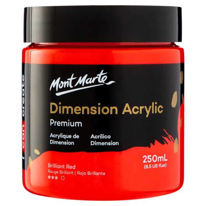 Dimension Acrylic Premium 250ml - Brilliant Red
