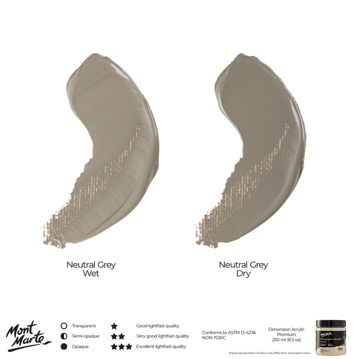 Dimension Acrylic Premium 250ml - Neutral Grey