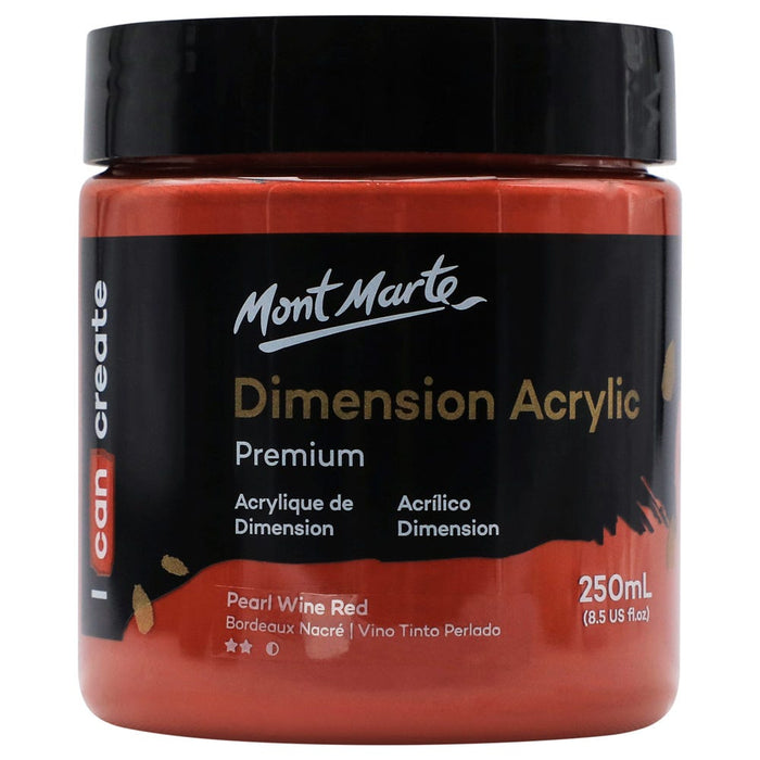 Dimension Acrylic Premium 250ml - Pearl Wine Red